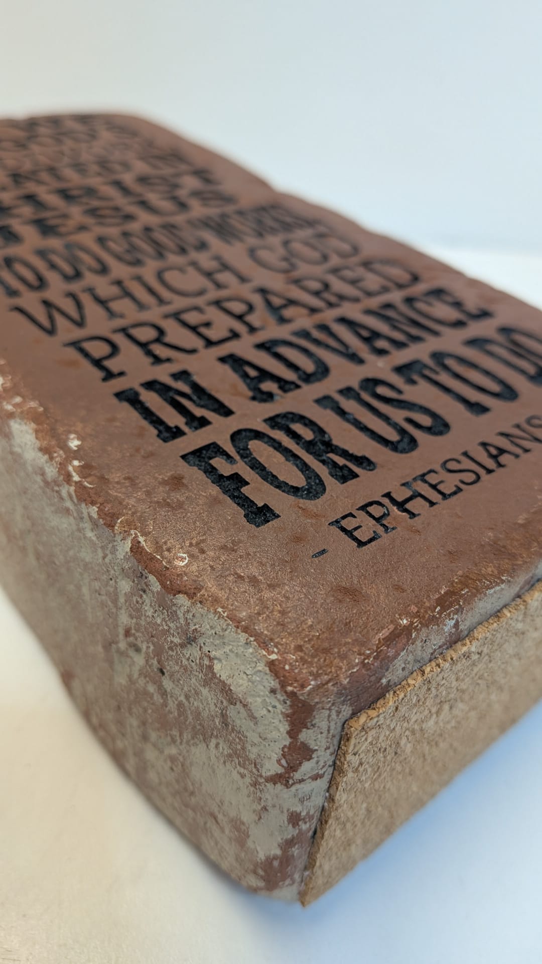 Engraved Brick Bookend, Ephesians 2:10 Scripture Verse