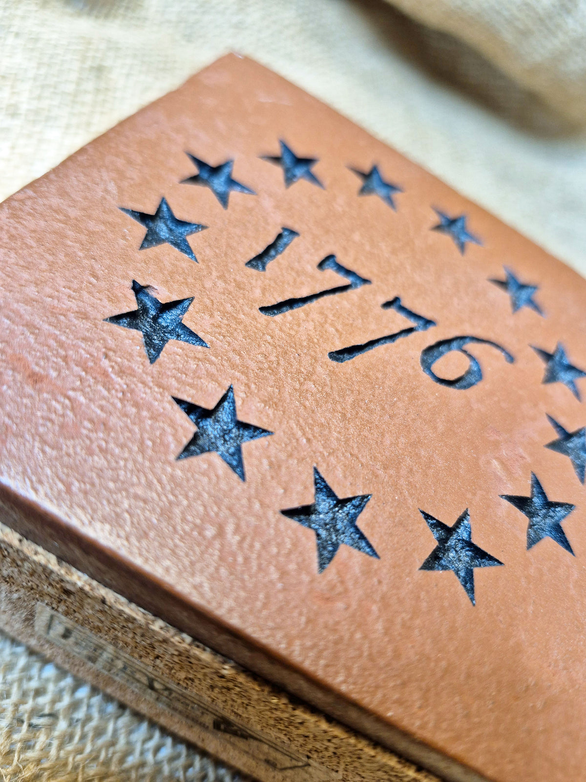 1776 Betsy Ross Engraved Terra Cotta Brick Bookend Home Decor