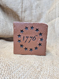 1776 Betsy Ross Engraved Terra Cotta Brick Bookend Home Decor