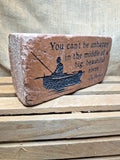 Engraved Brick Bookend: Jim Harrison Quote, Fisherman Gift