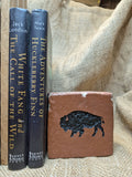 American Bison or Buffalo Engraved Brick Bookend