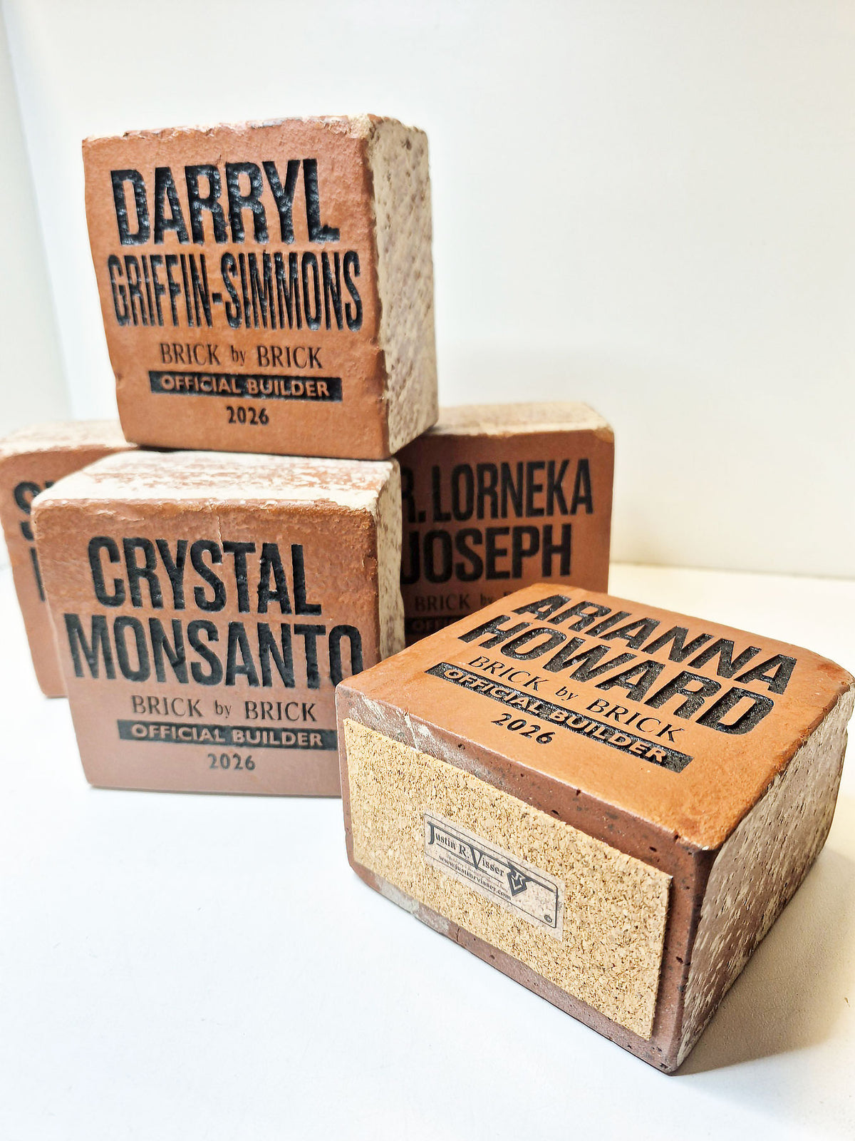 Engraved Brick Awards with Logo and Custom Text