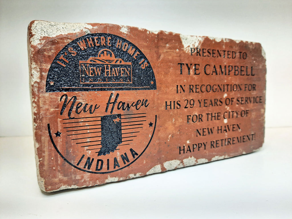 Engraved Brick Awards with Logo and Custom Text