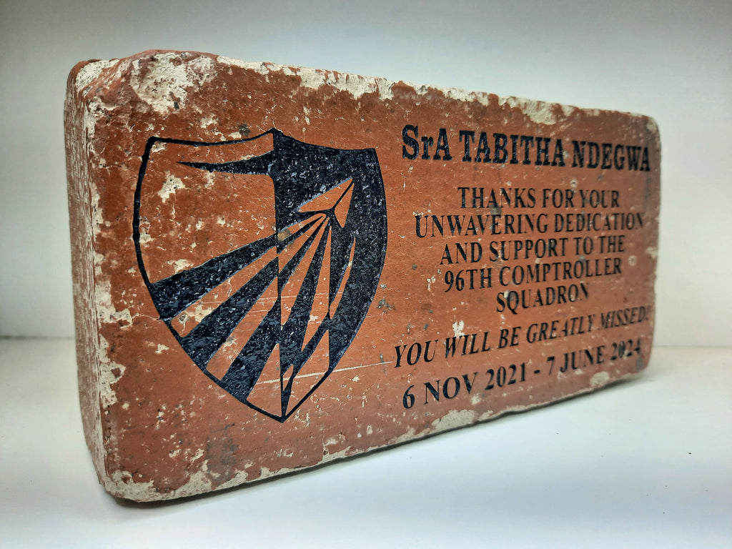 Engraved Brick Awards with Logo and Custom Text