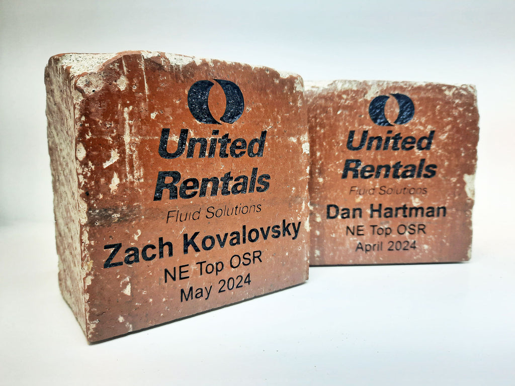 Engraved Brick Awards with Logo and Custom Text