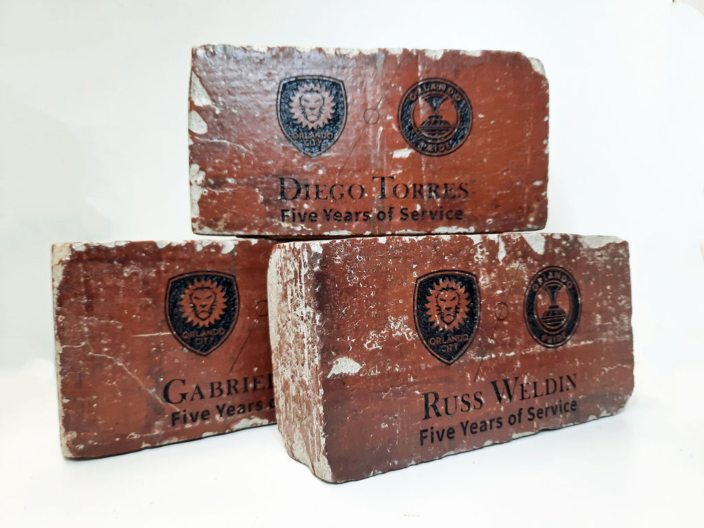 Engraved Brick Athletic and Sports Awards with Logo and Custom Text